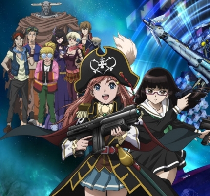 Veja o trailer do anime Moretsu Uchuu Kaizoku (Bodacious Space Pirates)