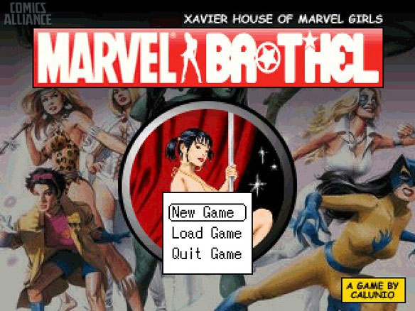 Xavier toca o puteiro em Marvel Brothel